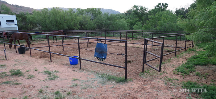 Horse pens at Palo Duro Canyon State Park. 