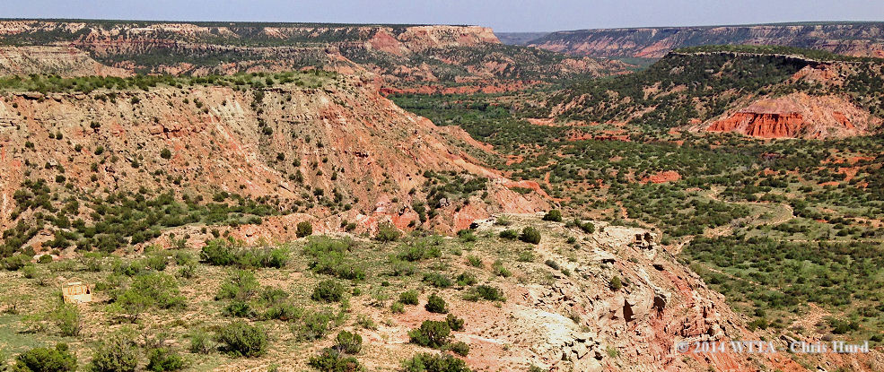 Palo Duro Canyon State Park visitor's center view. 