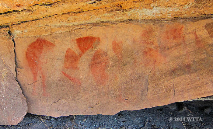 Indian Pictographs off of the Equestrian Trail at Palo Duro Canyon State Park. 