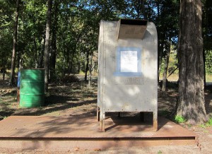 Fee drop box is done by the honor system at Trace Trails. 