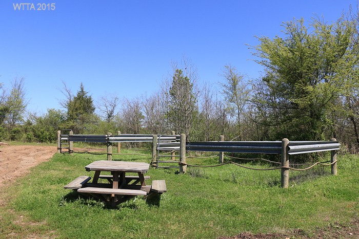 There are a few pens in the primitive camping area, however, they are constructed differently from what looks like guard rails, rope and wood posts.  I'm not sure I'd use one of these pens.